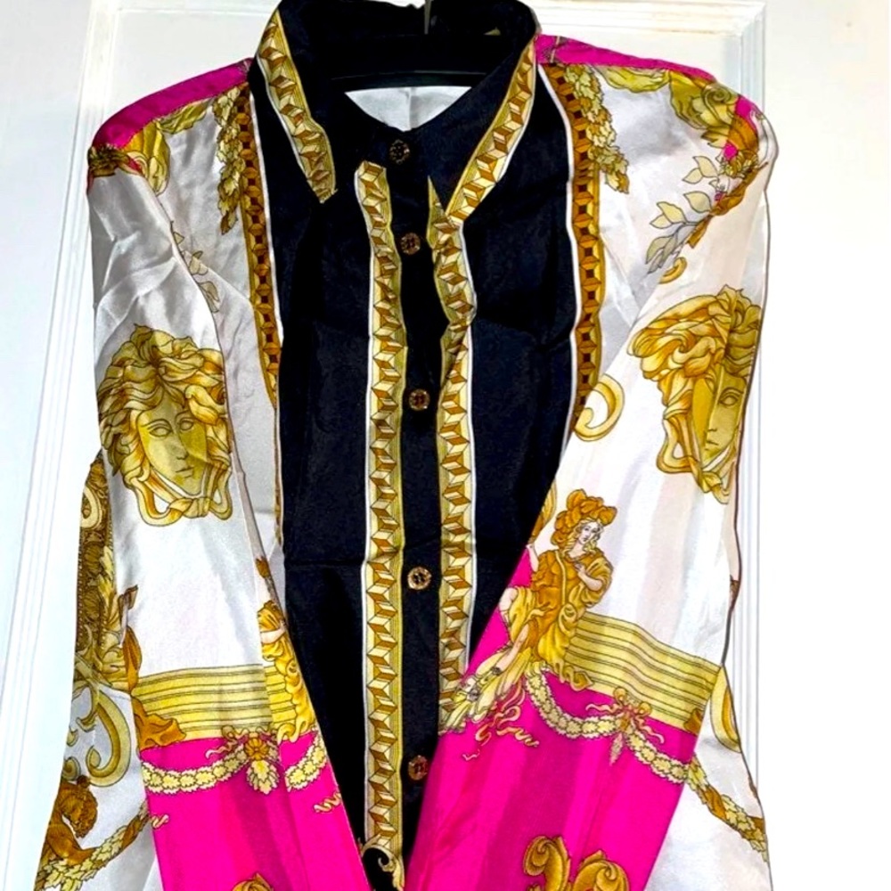 Versace Medusa renaissance silk shirt